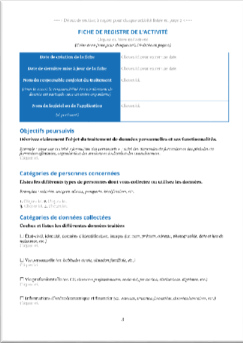 fiche registre cnil